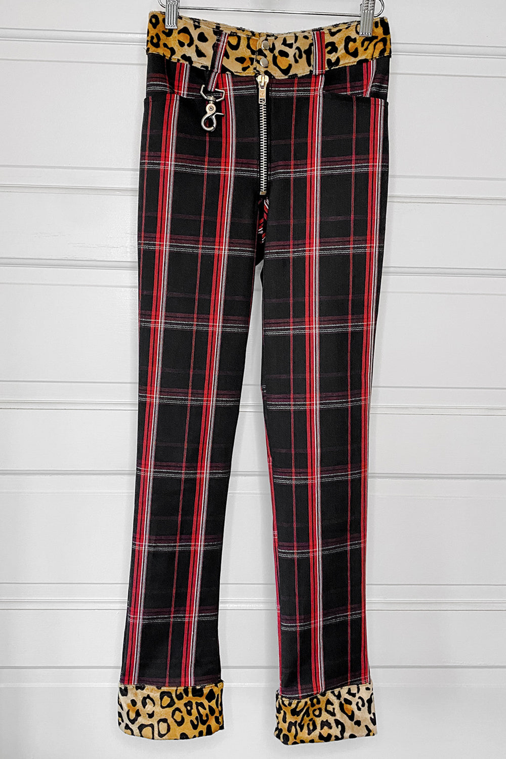 Trainspotting Pants: Leopard/Plaid | Size 24 & 25 In Stock