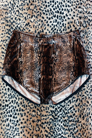 Grey Cobra Velvet Hot Shorts | Made To Order