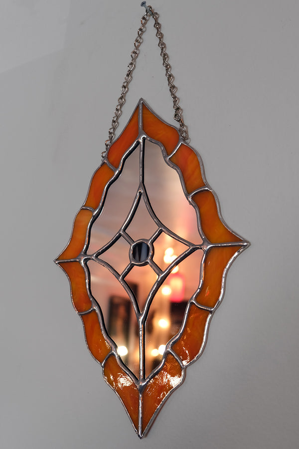 Clockwork Orange Hanging Mirror - Handcrafted by Glass Revolver
