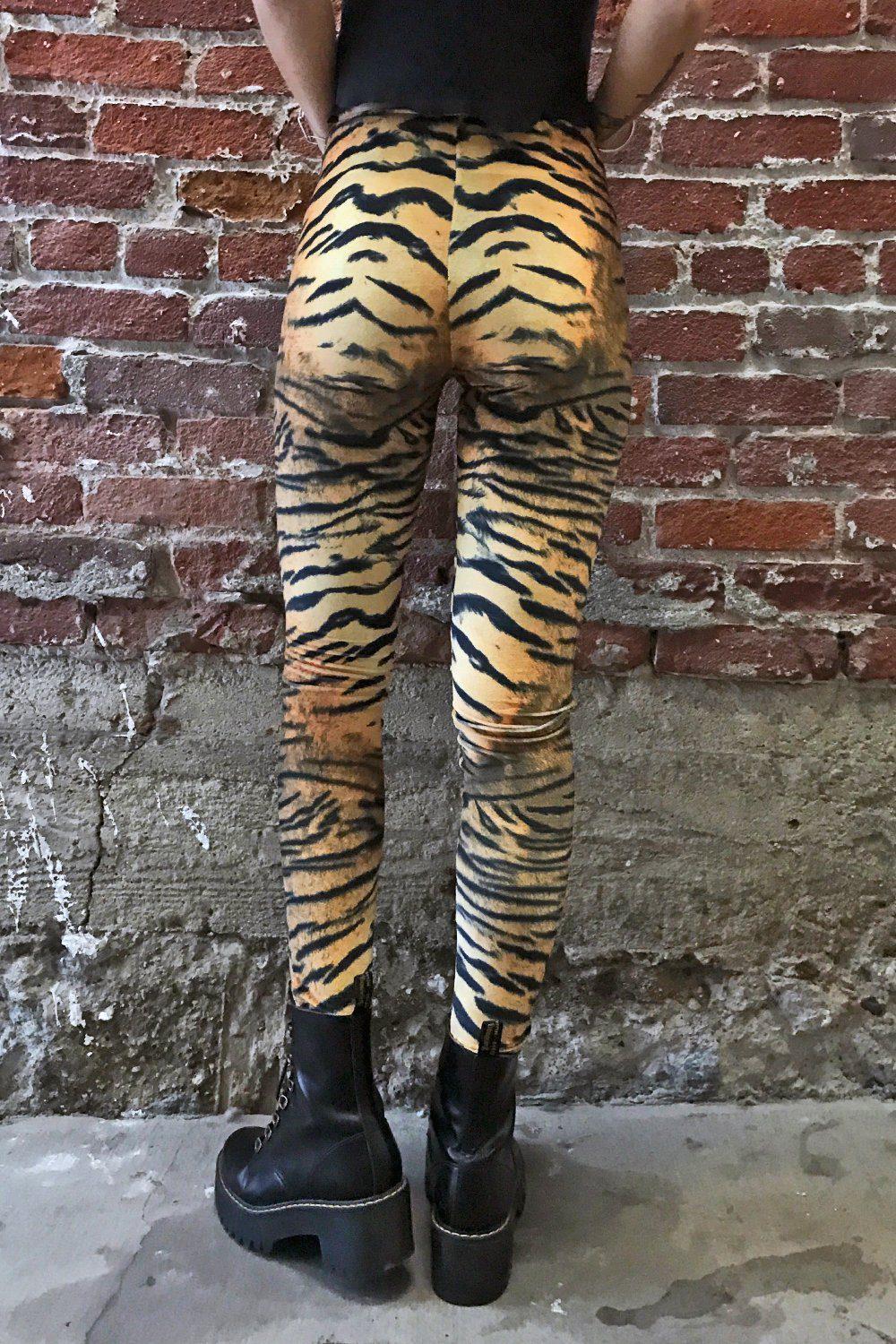 Velvet Grommet Pants・Tiger, bottoms, BAD VIBES, BACKBITE