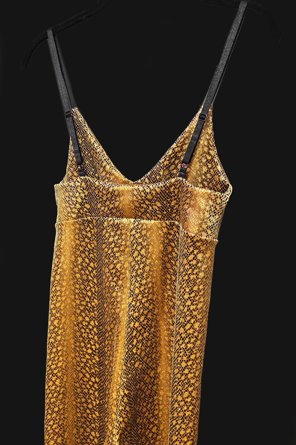 Gold Snakeskin Velvet Jumpsuit | In Stock