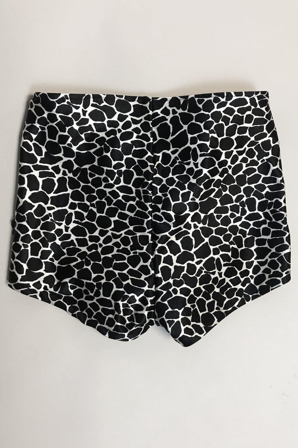 Nylon Spandex Grommet Shorts・Wild Animal, bottoms, BAD VIBES, BACKBITE
