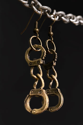 Handmade Leather Studded Antique Lock Choker