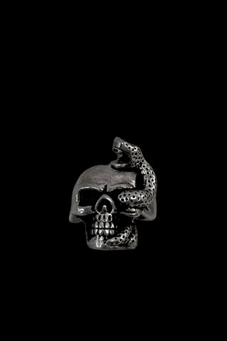 Valasca Bronzed Chainmail Skull Choker