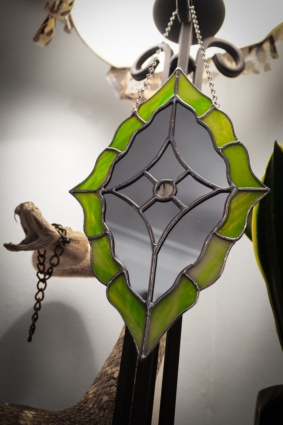 Venom Hanging Mirror - Handcrafted by Glass Revolver
