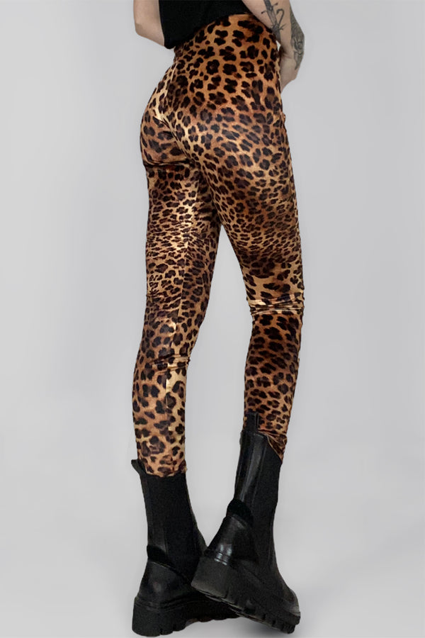 Leopard Velvet Grommet Pants | Made To Order